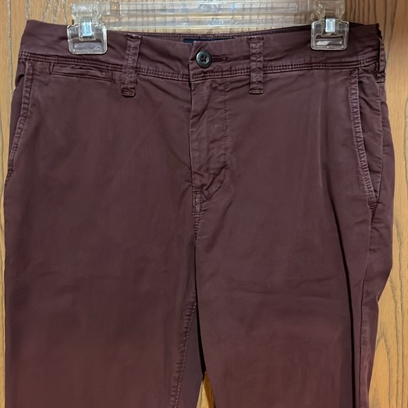 American Eagle men’s 28x34 Maroon Dress Pants - Picture 2 of 8